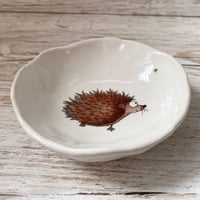 Image 3 of Hedgehog with Bee Handmade Ceramic Dish