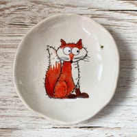 Image 1 of Fox with Bee Handmade Ceramic Dish
