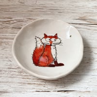 Image 2 of Fox with Bee Handmade Ceramic Dish