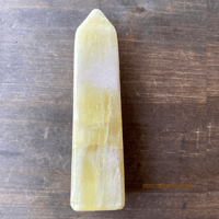 Image 3 of Lemon Calcite, Crystal Tower, Yellow Calcite, Solar Plexus Chakra Stone, For Confidence & Joy
