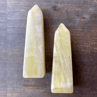 Image 4 of Lemon Calcite, Crystal Tower, Yellow Calcite, Solar Plexus Chakra Stone, For Confidence & Joy