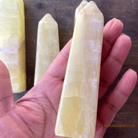 Image 6 of Lemon Calcite, Crystal Tower, Yellow Calcite, Solar Plexus Chakra Stone, For Confidence & Joy