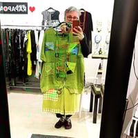 Image 5 of green linen tunic with sparkling accents