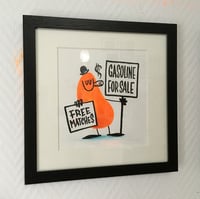 Image 2 of They're Earning, We're Burning - original framed artwork