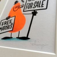 Image 3 of They're Earning, We're Burning - original framed artwork