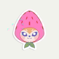 Image 1 of strawberry haru matte vinyl sticker