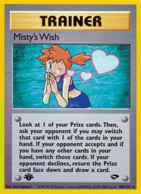 Misty's Wish - Gym Challenge 1st Edition - Near Mint