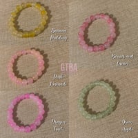 Image 2 of 10mm Glass Beads Bracelets, Multi-Color Polished Round Beads Bracelets, Pastel Beads
