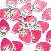 Image 2 of strawberry haru matte vinyl sticker