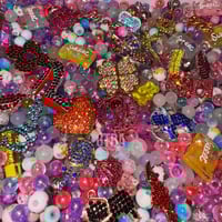 Image 1 of  Bead and bling charm mix scoop, Y2k bead scoop, y2k bling bead soup, y2k bead grab bag