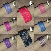 Image 4 of Glass Bead Bracelets, Multicolor Polished Round Beads Bracelets, Acrylic Beads, Elastic Bracelets