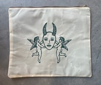 Carried by Angels - Waxed Cotton Zip Bag  