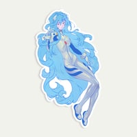 Image 1 of rei ayanami matte vinyl sticker