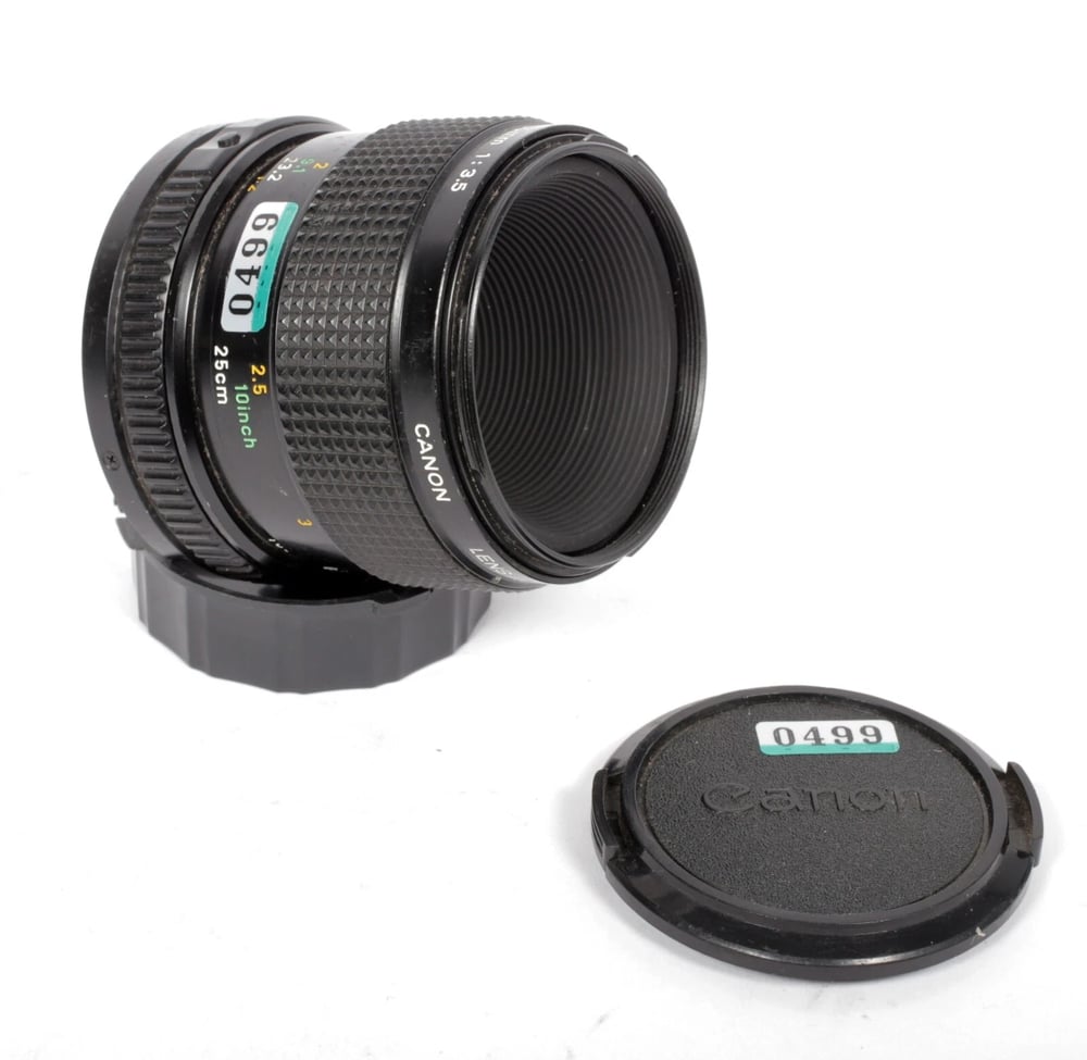 Image of Canon nFD 50mm F3.5 Macro lens for Canon NFD FD mount cameras #0499
