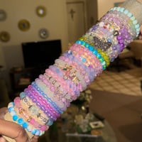 Image 1 of Spring bracelets set, summer bracelet stack, pastel bracelets, Stackable bracelets