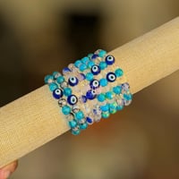 Image 2 of Blue Evil Eye Bracelet, Lucky Evil Eye Bracelet, Minimalist Evil Eye Bracelet, Evil Eye Jewelry