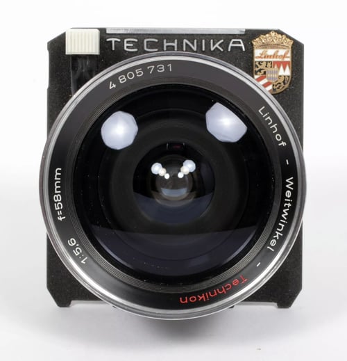 Image of Linhof Technikon 58mm F5.6 lens in Compur #00 shutter COATED (Rodenstock) #8531
