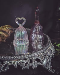 Pink glass bells 