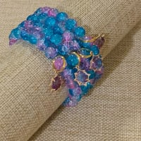 Image 3 of  Flower Charm Bracelet, Cute Flower Bracelet, Beaded Flower Bracelet, Boho, Friendship Bracelet