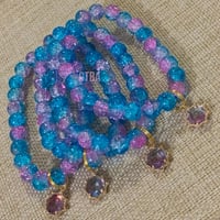 Image 2 of  Flower Charm Bracelet, Cute Flower Bracelet, Beaded Flower Bracelet, Boho, Friendship Bracelet
