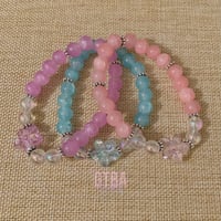 Image 1 of Beaded Flower Bracelet, Daisy Bead Bracelet, Aesthetic Flower Bracelet, Gift for her