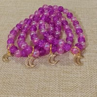 Image 1 of Gold Moon Bracelet, Crescent Moon Bracelet, Moon Charm Bracelet, Celestial Bracelet, Half Moon