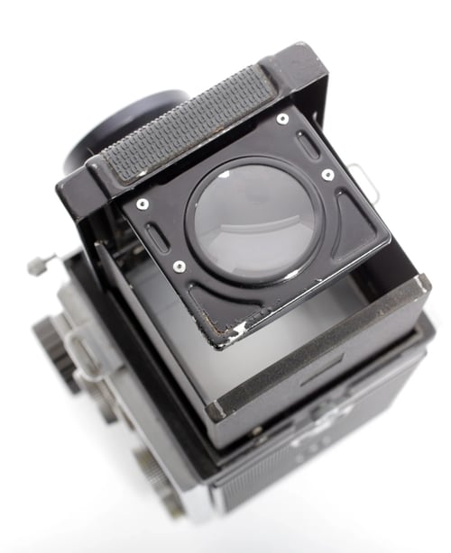 Image of Mamiya C3 6X6 TLR Medium format film camera with 80mm + 135mm lenses #0519