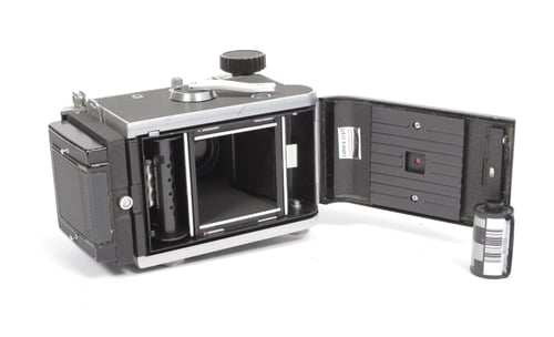 Image of Mamiya C3 6X6 TLR Medium format film camera with 80mm + 135mm lenses #0519