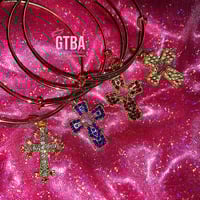 Image 3 of Gold Cross Bangel Bracelet, Cross Bracelet, Dainty Cross Jewelry, Jesus Bracelet, Religious