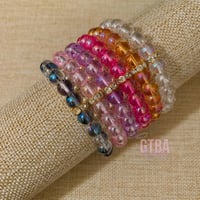 Image 3 of Mermaid Glass Bracelet, Mystic Mermaid Aura Glass Stretchy Bracelet, Aura Glass Bracelet