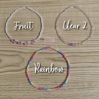 Image 3 of White Beaded Anklet, Bohemian Anklet, Beach Anklet, Bohemian Ankle Bracelet, Anklets for Women