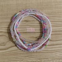 Image 1 of White Beaded Anklet, Bohemian Anklet, Beach Anklet, Bohemian Ankle Bracelet, Anklets for Women