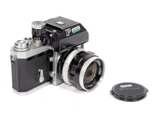 Image of Nikon F Photomic 35mm SLR film camera with Nikkor S 35mm F2.8 lens #0521 