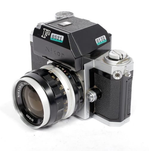 Image of Nikon F Photomic 35mm SLR film camera with Nikkor S 35mm F2.8 lens #0521 