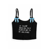 SUBSCRIBE TO ME SPAGHETTI STRAP TOP