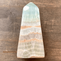 Image 7 of Caribbean Calcite. Calcite Crystal Tower, For Psychic Activation & Soothing Energy
