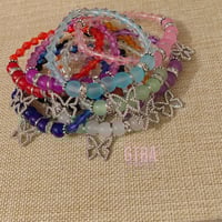 Image 3 of Butterfly Charm Bracelet, Bling Butterfly Bracelet, Rhinestone, Dainty Butterfly Bracelet, Minimalis