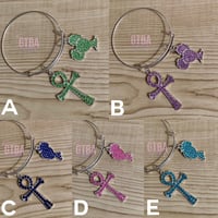 Image 2 of Ankh Bracelet, African Bangle, African Inspired Ankh, Ancient Egyptian, Key of Life, Egyptian 