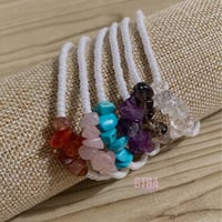Image 5 of Beaded Crystal Chip Anklet, Seed Beads Minimalist Anklet, Natural Stone Dainty Anklet, Healing 