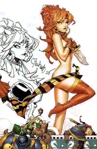 BATTLE CHASERS VIRGIN VARIANT COVER with Red Monika remarque