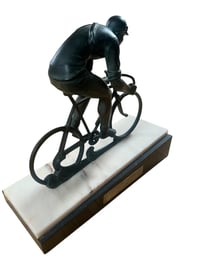 Image 3 of Regula sculpture on inclined marble base. "Le coureur" Circa 1930.