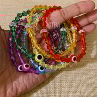 Image 3 of Colorful Evil Eye Bracelet, Beaded Evil Eye Bracelets, Stackable Evil Eye Bracelet, Good Luck Eye Br