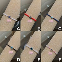 Image 2 of Dainty Evil Eye Bracelet, Beaded Evil Eye Bracelets, Stackable Evil Eye Bracelet, Good Luck Eye 