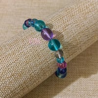 Image 3 of Colorful Glass Bead Bracelet, Boho Style, Stretch Bracelet for women, Multicolored stacking bracelet