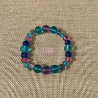 Image 1 of Colorful Glass Bead Bracelet, Boho Style, Stretch Bracelet for women, Multicolored stacking bracelet