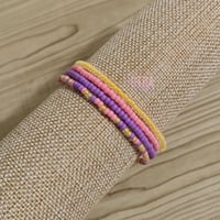 Image 4 of 4 Piece Glass Beaded Anklet Set, Stacking Ankle Bracelets, Beaded Anklets, Ankle Bracelets, Assorted