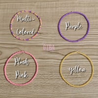 Image 3 of 4 Piece Glass Beaded Anklet Set, Stacking Ankle Bracelets, Beaded Anklets, Ankle Bracelets, Assorted