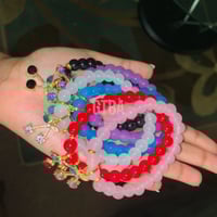 Image 4 of Cherry Charm Bracelet, Cherry Bracelet, Cherry Beaded Bracelet, Bling Bracelet, Fruit Bracelet