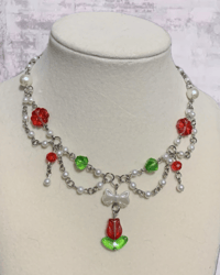 Image 3 of Red Tulip Necklace