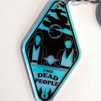 Image 1 of Anakin, Obi wan and Yoda - "I See Dead  People" Holographic  - color changing Keychain
